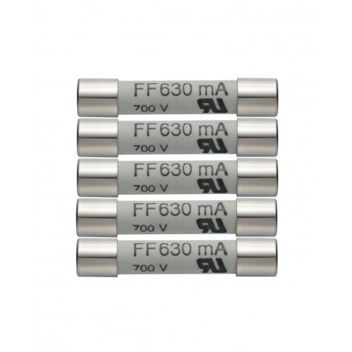 Σετ 5 εφεδρικών ασφαλειών 630 mA/600 V